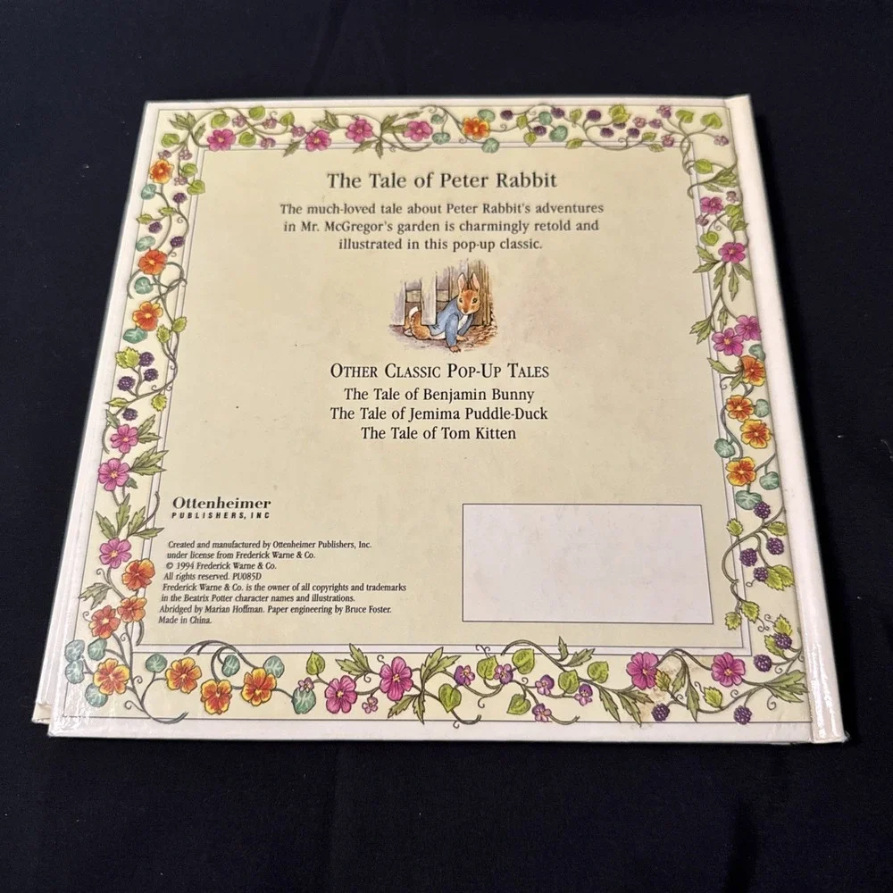 THE TALE OF PETER RABBIT; A POP-UP BOOK - Hardcover *Excellent Condition*